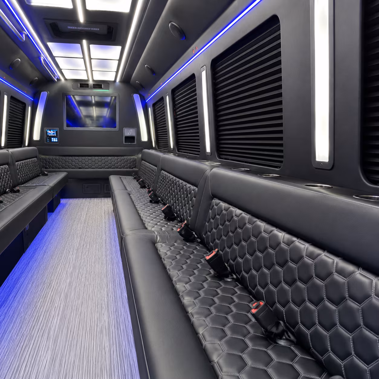 bozeman party bus rental interior