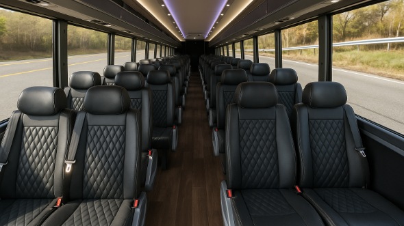 Interior of Charter Bus Company Pocatello's 18 Passenger Minibus in Pocatello