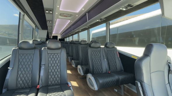 Interior of Charter Bus Company Pocatello's 28 Passenger Mini bus in Pocatello