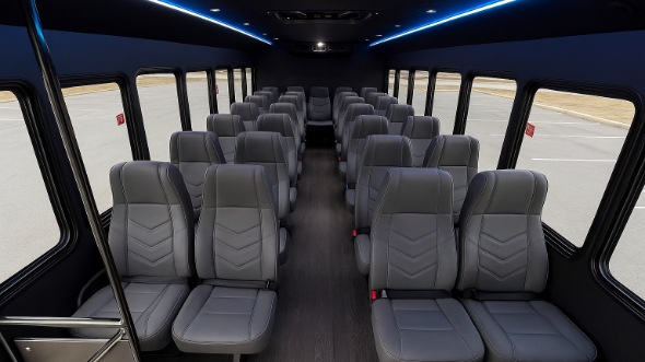 Interior of Charter Bus Company Pocatello's 30 Passenger Minibus in Pocatello