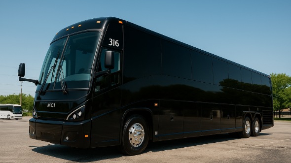Exterior of Charter Bus Company Pocatello's 50 Passenger Charter Bus in Pocatello