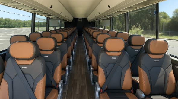 Interior of Charter Bus Company Pocatello's 54 Passenger Charter Bus in Pocatello