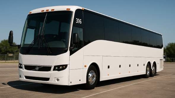 Exterior of Charter Bus Company Pocatello's 54 Passenger Charter Bus in Pocatello