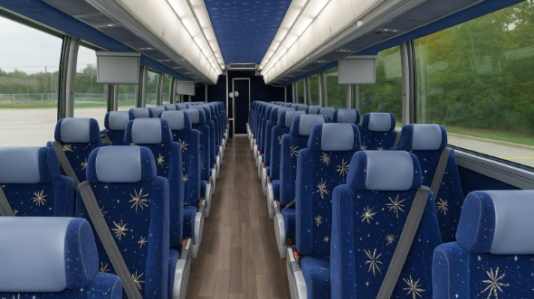 Interior of Charter Bus Company Pocatello's 55 Passenger Charter Bus in Pocatello