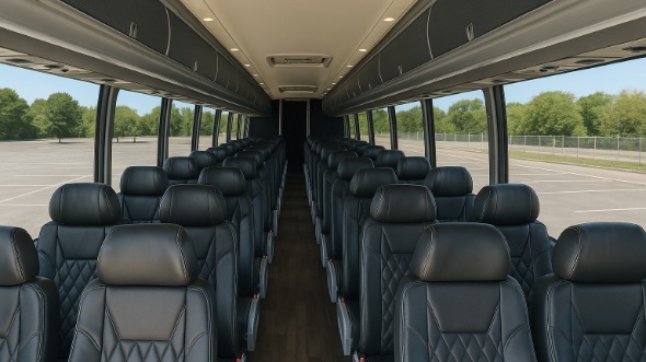 bozeman 56 passenger charter bus inside