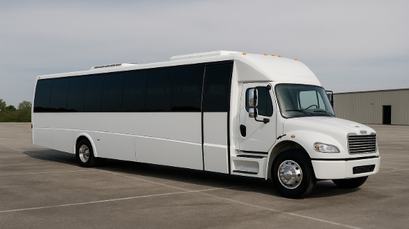 Exterior of Charter Bus Company Pocatello's Party Bus in Pocatello