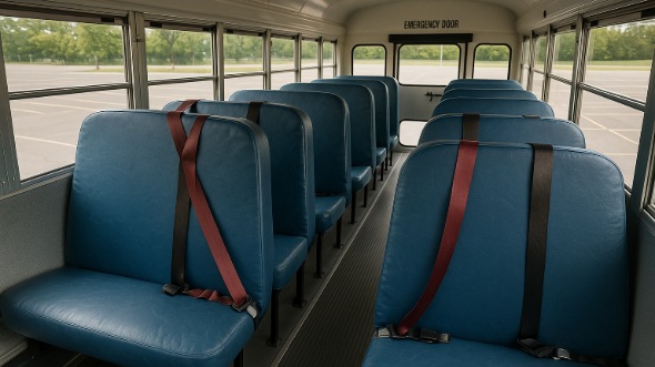 Interior of Charter Bus Company Casper's School Bus in Casper