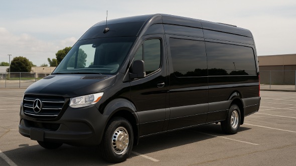 Exterior of Charter Bus Company Pocatello's Sprinter Van Rental With Driver in Pocatello